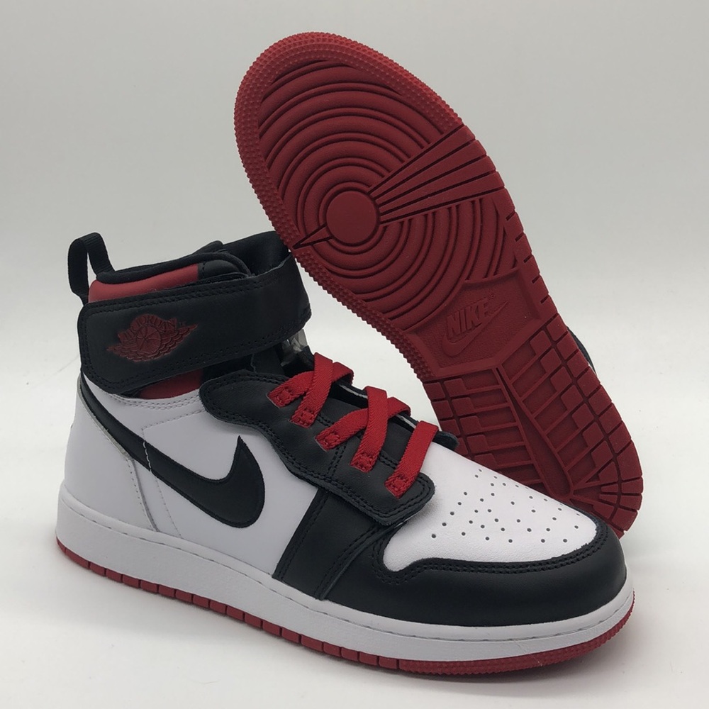 New Nike Air Jordan 1 HI Flyease (GS) Gym Red Black Toe Shoe DC7986-106 NWOB - Picture 1 of 5